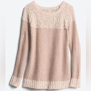 Fate Clairina Textured Pullover Scoop Taupe Sweater